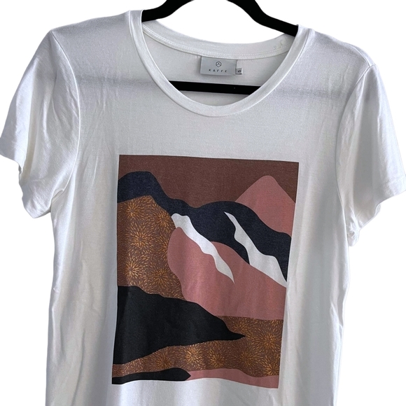 KAFFE MOUNTAINS GRAPHIC TEE SIZE XS - Picture 2 of 4